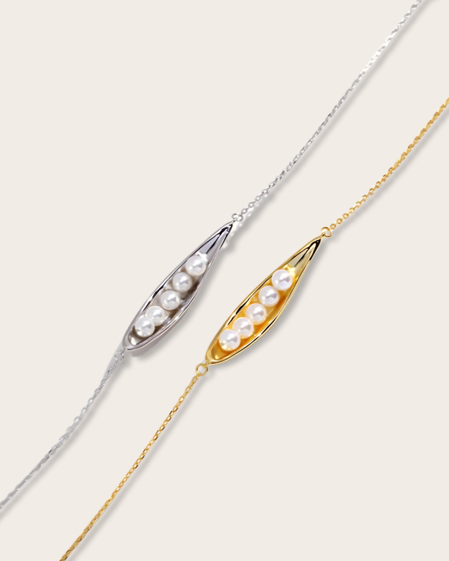 Boat-Inspired Necklace with Lustrous Pearls - S925 Sterling Silver with 18K Gold Vermeil - Pearl Luminance - Feel the gentle ocean breeze with every wear