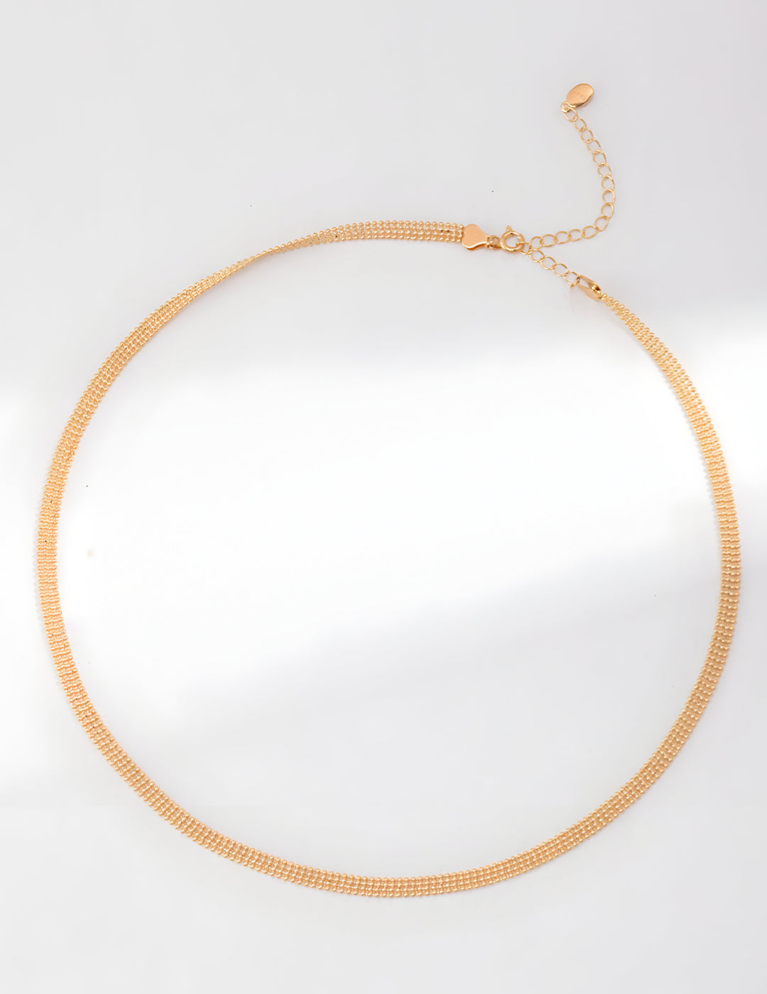 Timeless & Classic elegance adjustable necklace - S925 sterling pure silver - 18K Gold Vermeil