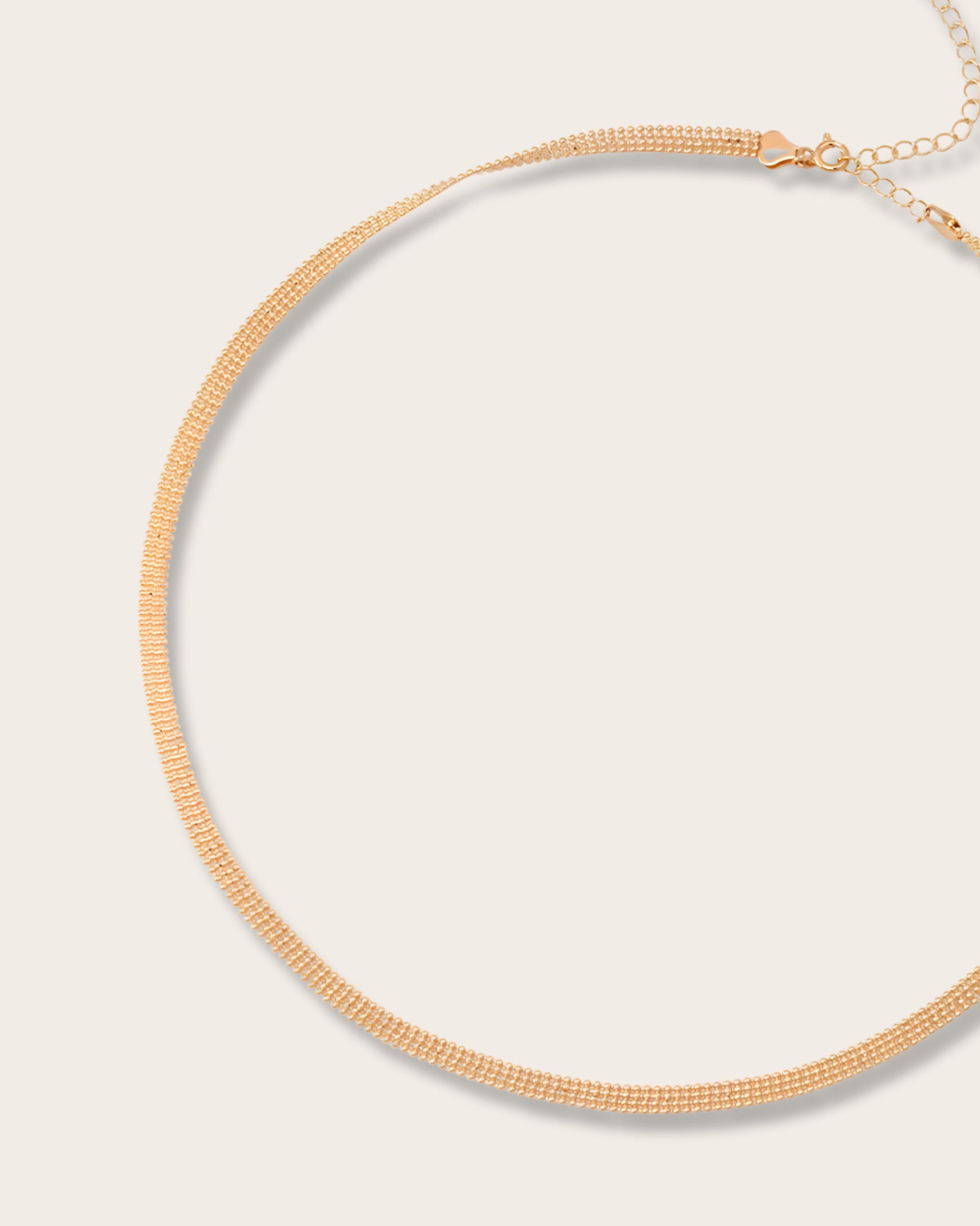 Timeless & Classic elegance adjustable necklace - S925 sterling pure silver - 18K Gold Vermeil