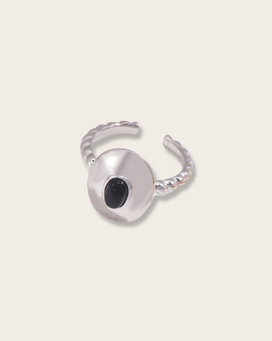Whimsical Gemstone Ring - minimalist - vintage high-end pure gemstone adjustable ring - S925 sterling pure silver with 18K Gold Vermeil  - sparkle with sophistication with quiet luxury