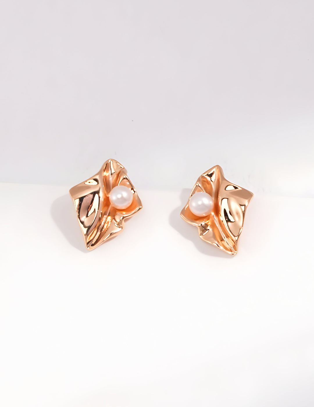 Wave-Inspired Organic Pearl Earrings - S925 Sterling Silver with 18K Gold Vermeil Earrings - Pearl Luminance - Reflecting the enchanting allure of the ocean - organic beauty of the sea
