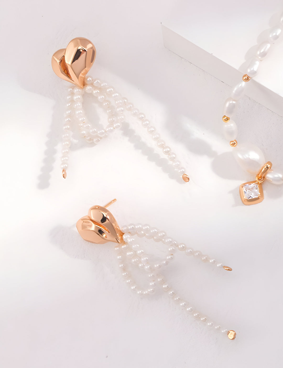 Allure of Pearl Luminance Earrings -  S925 Sterling Silver with 18K Gold Vermeil-  Lustrous and Lively Earrings
