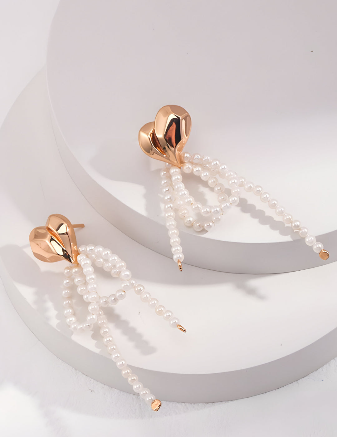 Allure of Pearl Luminance Earrings -  S925 Sterling Silver with 18K Gold Vermeil-  Lustrous and Lively Earrings