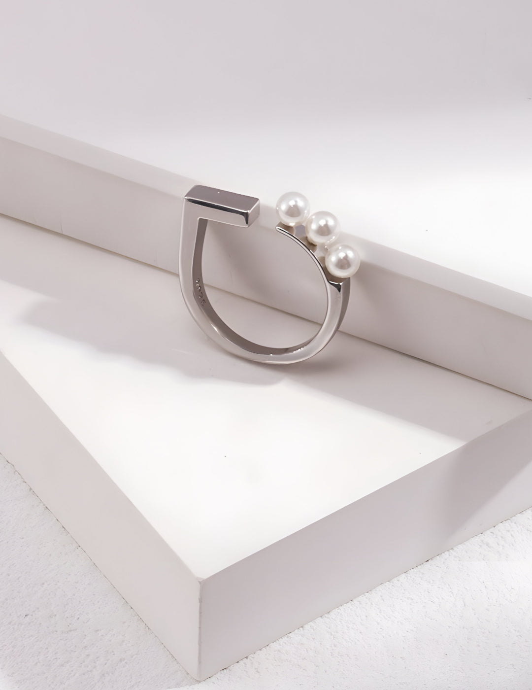 Pearl Luminance Gold and Silver Ring - S925 Sterling Silver with 18K Gold Vermeil  Ring - Delicate design and shimmering pearls