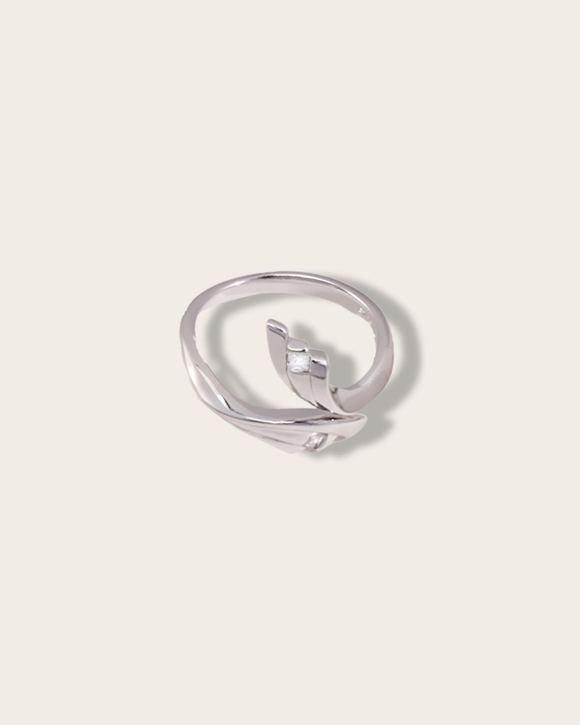 Interwoven Elegance Ring - Zircon Gold and Silver Ring - S925 Sterling Silver with 18K Gold Vermeil  Ring - a symbol of grace and ethereal beauty