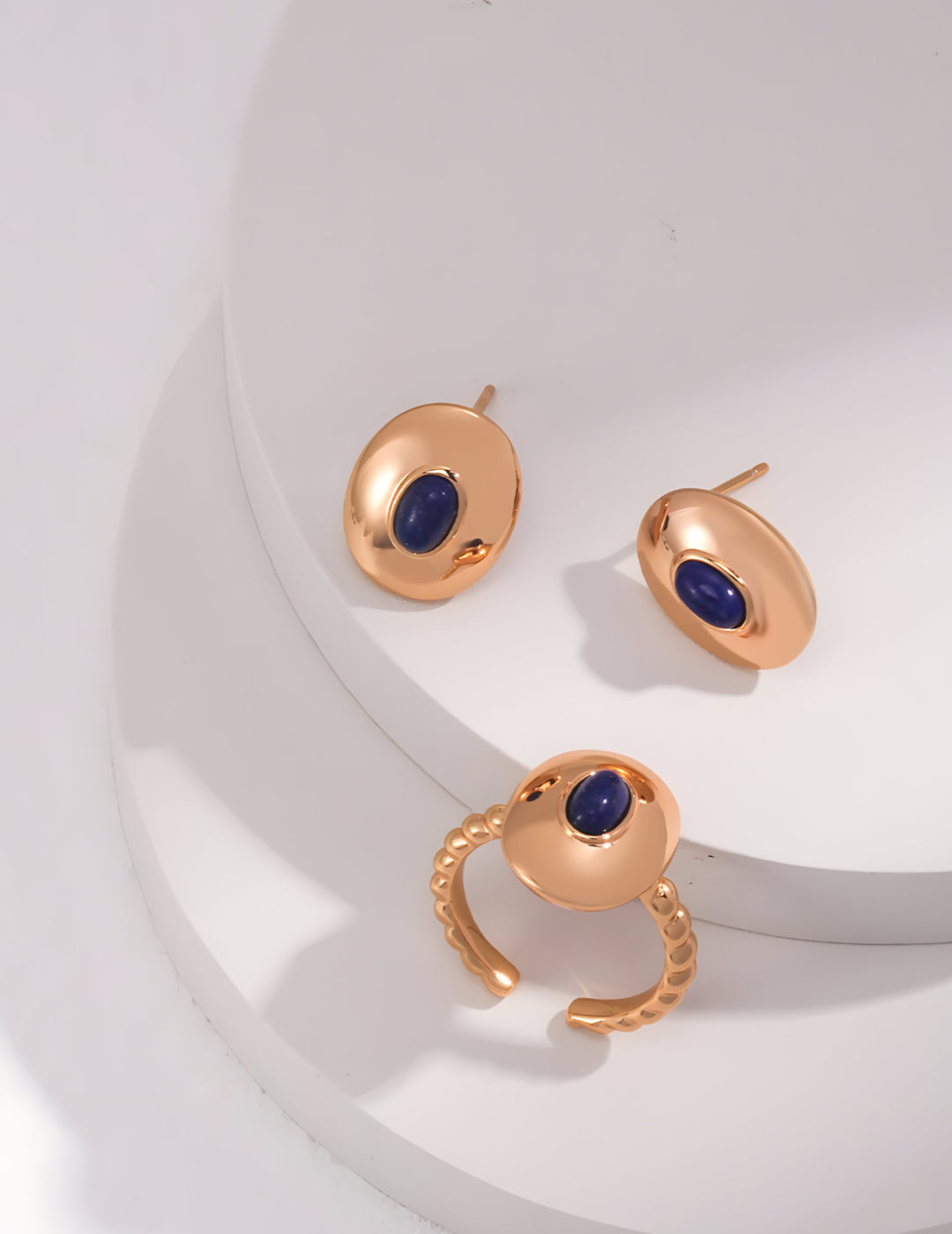Whimsical Gemstone Ring - minimalist - vintage high-end pure gemstone adjustable ring - S925 sterling pure silver with 18K Gold Vermeil  - sparkle with sophistication with quiet luxury