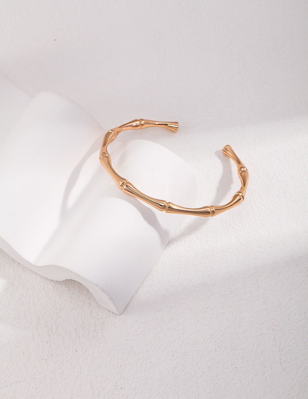 Crafted with love, this necklace features a beautiful Bamboo Knot design - Exquisite Cuff Bracelet - S925 Sterling Silver with 18K Gold Vermeil - Graceful Orchid Elegance - Timeless design and radiant charm are perfect for any occasion