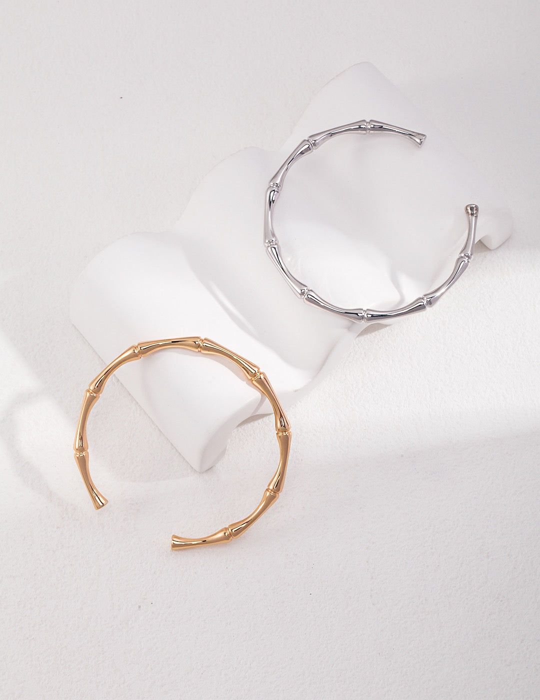Crafted with love, this necklace features a beautiful Bamboo Knot design - Exquisite Cuff Bracelet - S925 Sterling Silver with 18K Gold Vermeil - Graceful Orchid Elegance - Timeless design and radiant charm are perfect for any occasion