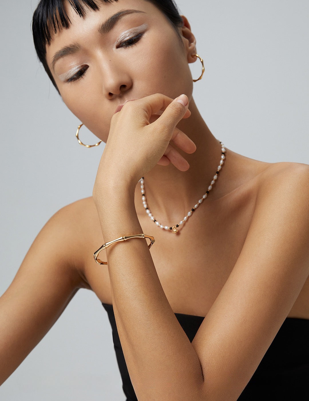 Crafted with love, this necklace features a beautiful Bamboo Knot design - Exquisite Cuff Bracelet - S925 Sterling Silver with 18K Gold Vermeil - Graceful Orchid Elegance - Timeless design and radiant charm are perfect for any occasion