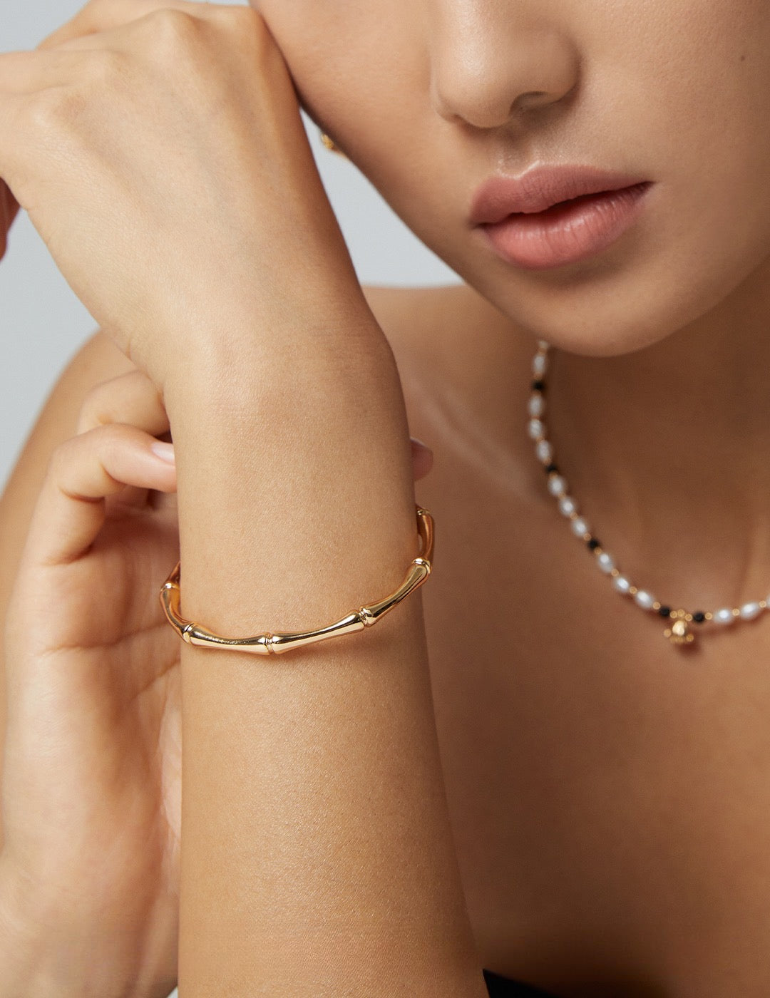 Crafted with love, this necklace features a beautiful Bamboo Knot design - Exquisite Cuff Bracelet - S925 Sterling Silver with 18K Gold Vermeil - Graceful Orchid Elegance - Timeless design and radiant charm are perfect for any occasion