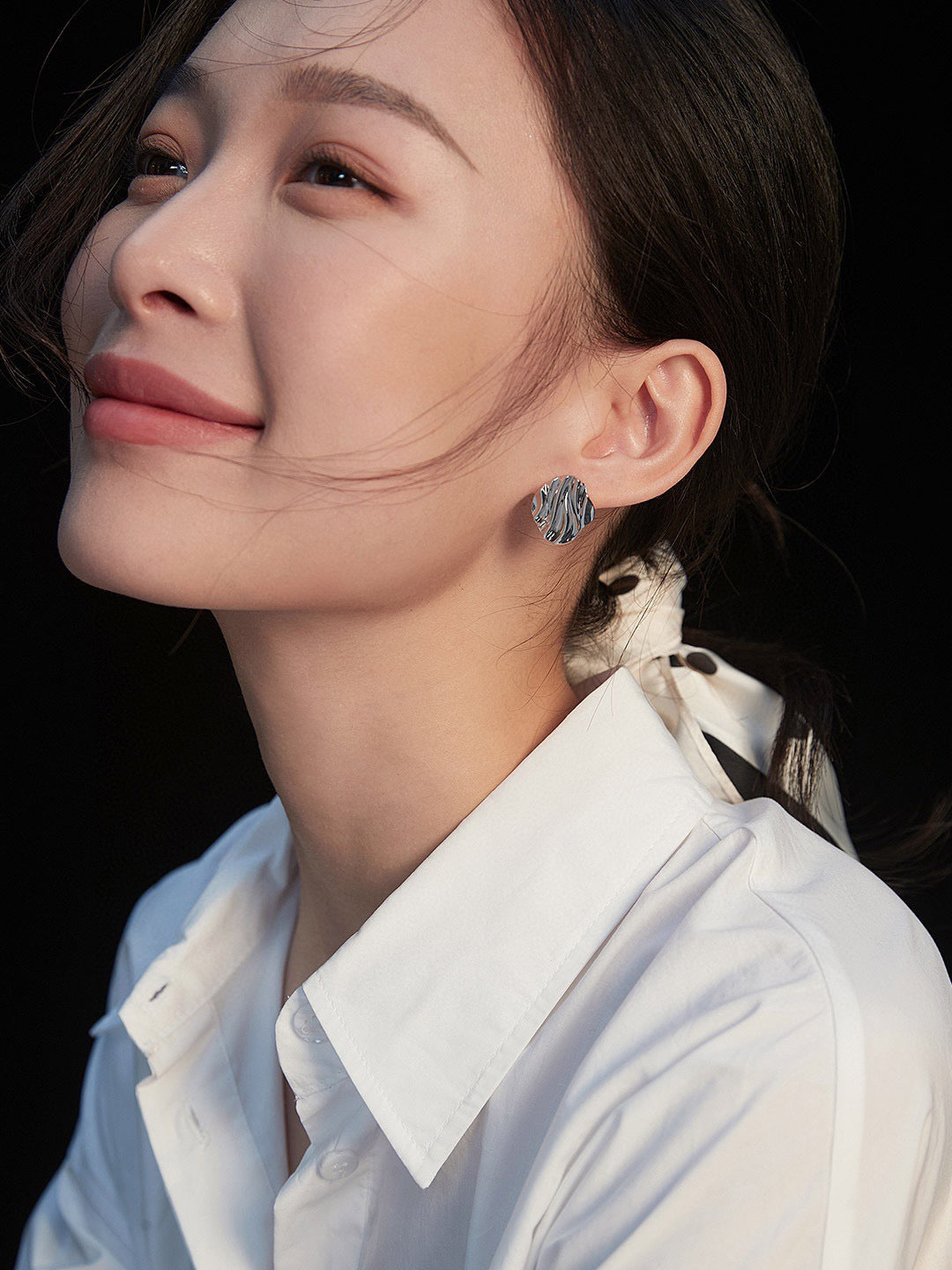Earrings Capturing the Essence of Water and Sunlight - Where water and sunlight meet to create enchanting beauty - S925 Sterling Silver Stud - shimmer and shine.