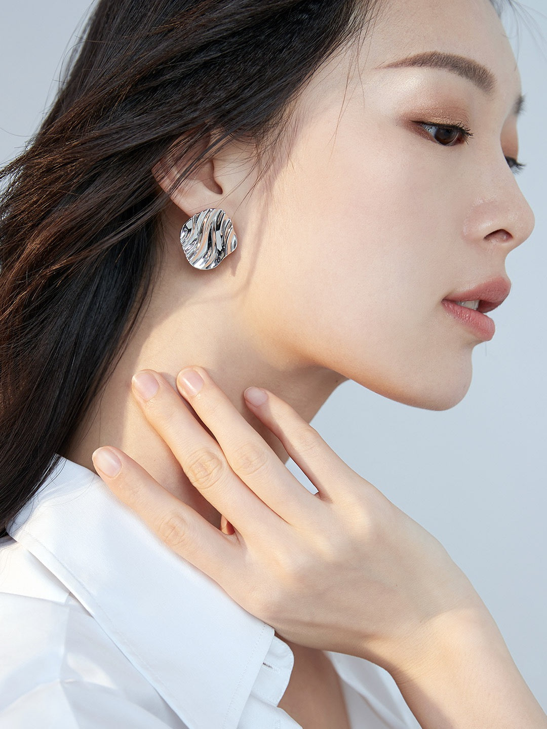 Earrings Capturing the Essence of Water and Sunlight - Where water and sunlight meet to create enchanting beauty - S925 Sterling Silver Stud - shimmer and shine.