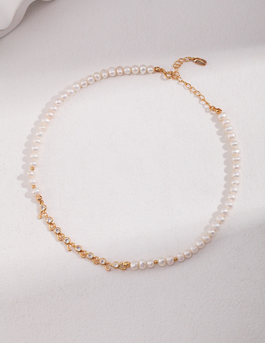 Pearlescent Opulence Shimmer Necklace, a true embodiment of elegance - Delight in its iridescent glow, oozing sophistication - Elevate your style and radiate charm effortlessly -  S925 Sterling Silver with 18K Gold Vermeil - Pearl Luminance  - The epitome of elegance and luxury