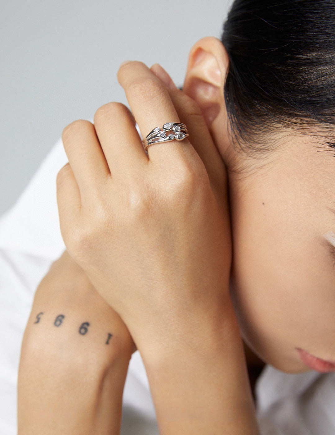 Gold and Silver Ring - Embedded with Shining Sparkling Zircon - S925 Sterling Silver with 18K Gold Vermeil  - Embrace your Inner Glamorous and Brilliance