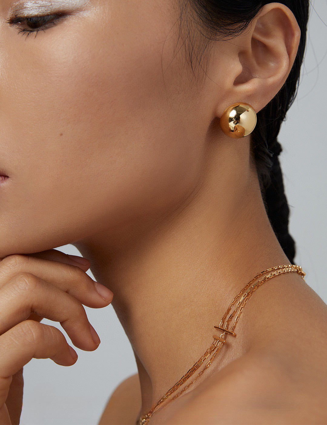 A Harmonious Ensemble - Triple Necklace Ensemble - S925 Sterling Silver with 18K Gold Vermeil - an exquisite ensemble that epitomizes elegance and harmony - the perfect addition to complete any outfit