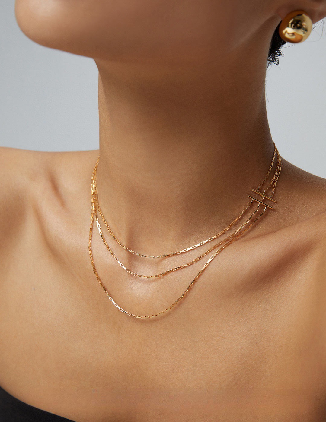A Harmonious Ensemble - Triple Necklace Ensemble - S925 Sterling Silver with 18K Gold Vermeil - an exquisite ensemble that epitomizes elegance and harmony - the perfect addition to complete any outfit