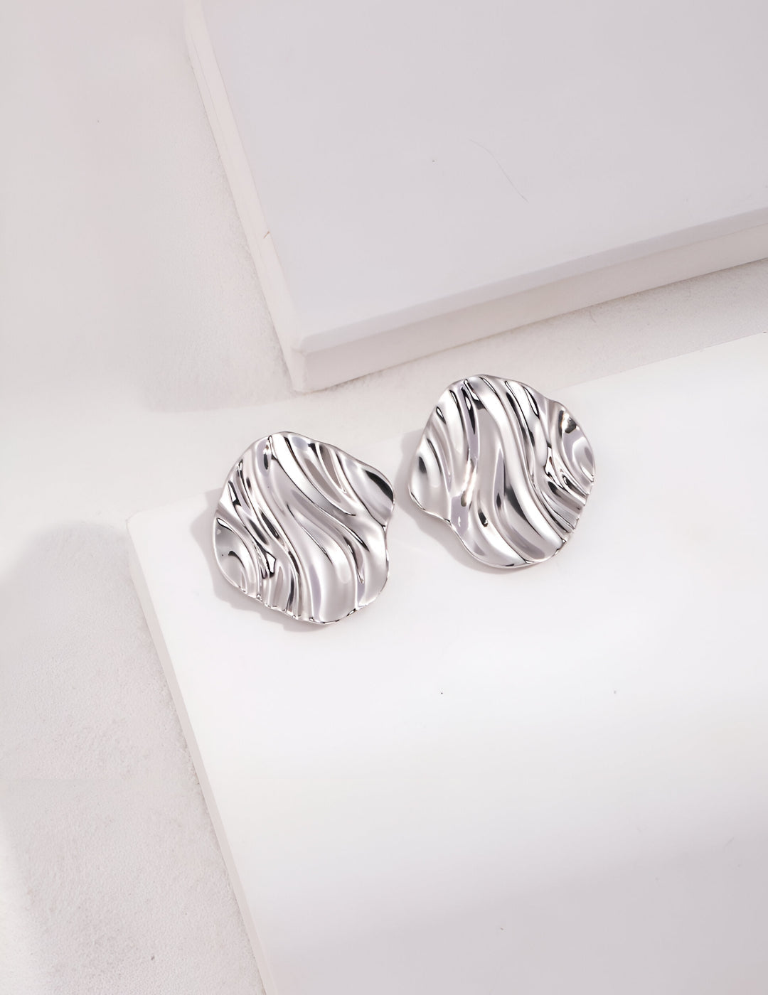 Earrings Capturing the Essence of Water and Sunlight - Where water and sunlight meet to create enchanting beauty - S925 Sterling Silver Stud - shimmer and shine.