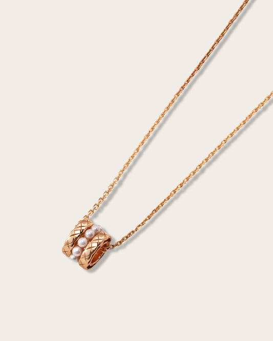 Timeless Grace Necklace Enhanced with Delicate Pearls - S925 Sterling Silver with 18K Gold Vermeil - Pearl Luminance - Pearlescent Wholeness
