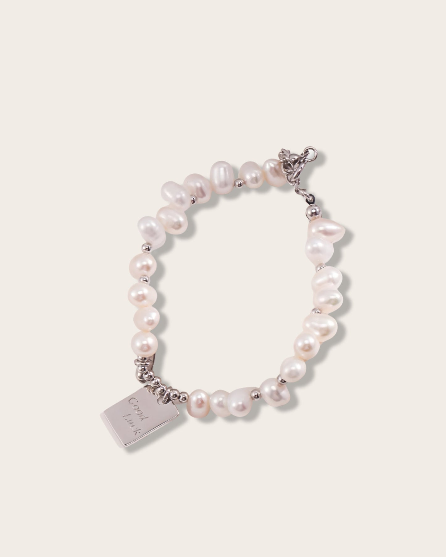 Pearl Bracelet for good fortune - S925 Sterling Silver with18K Gold Vermeil - Pearl Luminance - Embrace luck on your wrist with intricately designed charms that make everyday magical