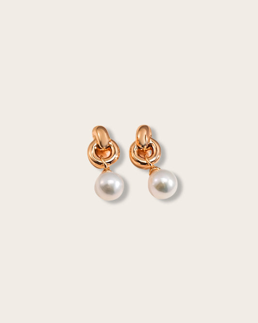 Intertwined Elegance Pearl Earrings - S925 Sterling Silver with 18K Gold Vermeil- Pearl Luminance - Experience the benefits of these exquisite earrings - elegance, durability, and a radiant glow - Let your inner beauty shine through