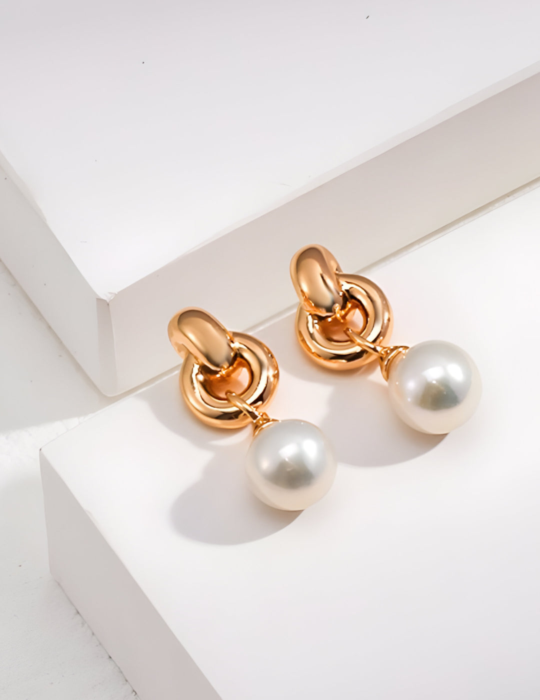Intertwined Elegance Pearl Earrings - S925 Sterling Silver with 18K Gold Vermeil- Pearl Luminance - Experience the benefits of these exquisite earrings - elegance, durability, and a radiant glow - Let your inner beauty shine through
