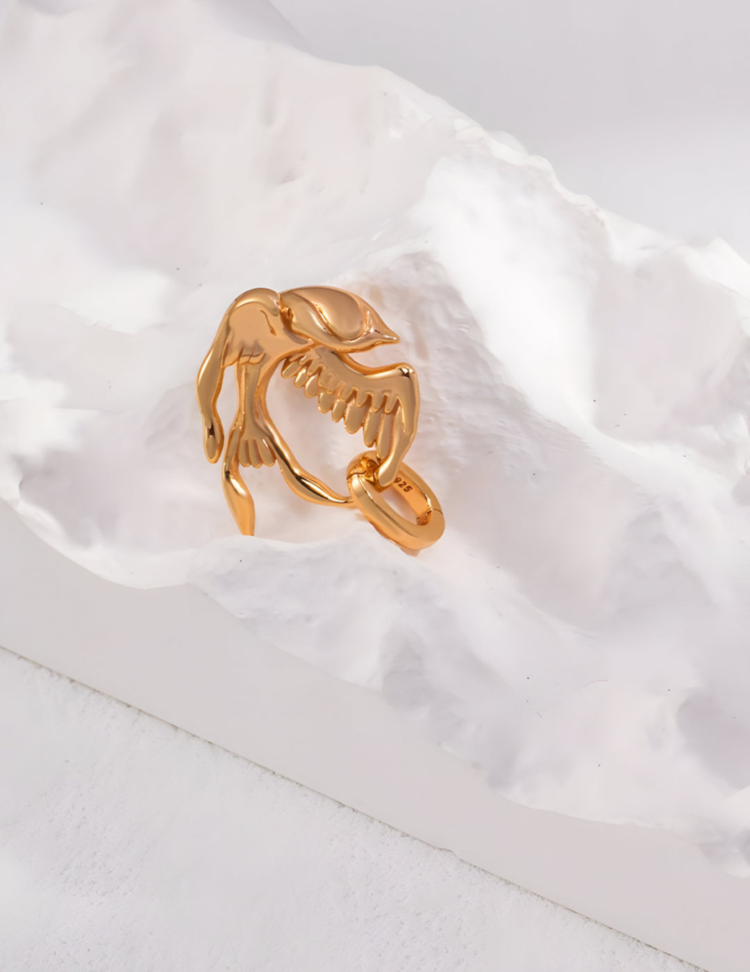 A captivating masterpiece inspired by the Mythical Bird - S925 Sterling Silver with 18K Gold Vermeil - Radiate elegance and embrace your inner strength