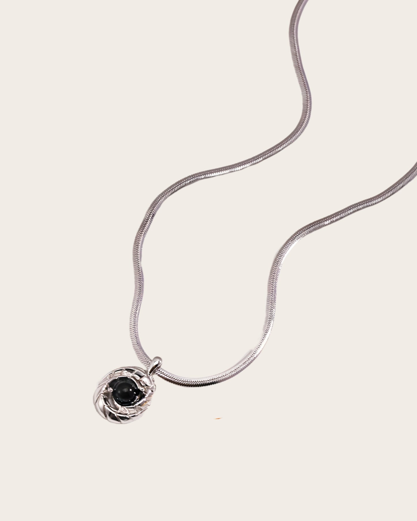 Vintage Gold Necklace with Black Agate Gemstone and Tiger’s Eye Stone - S925 Sterling Silver with 18K Gold Vermeil - Delicate Charisma