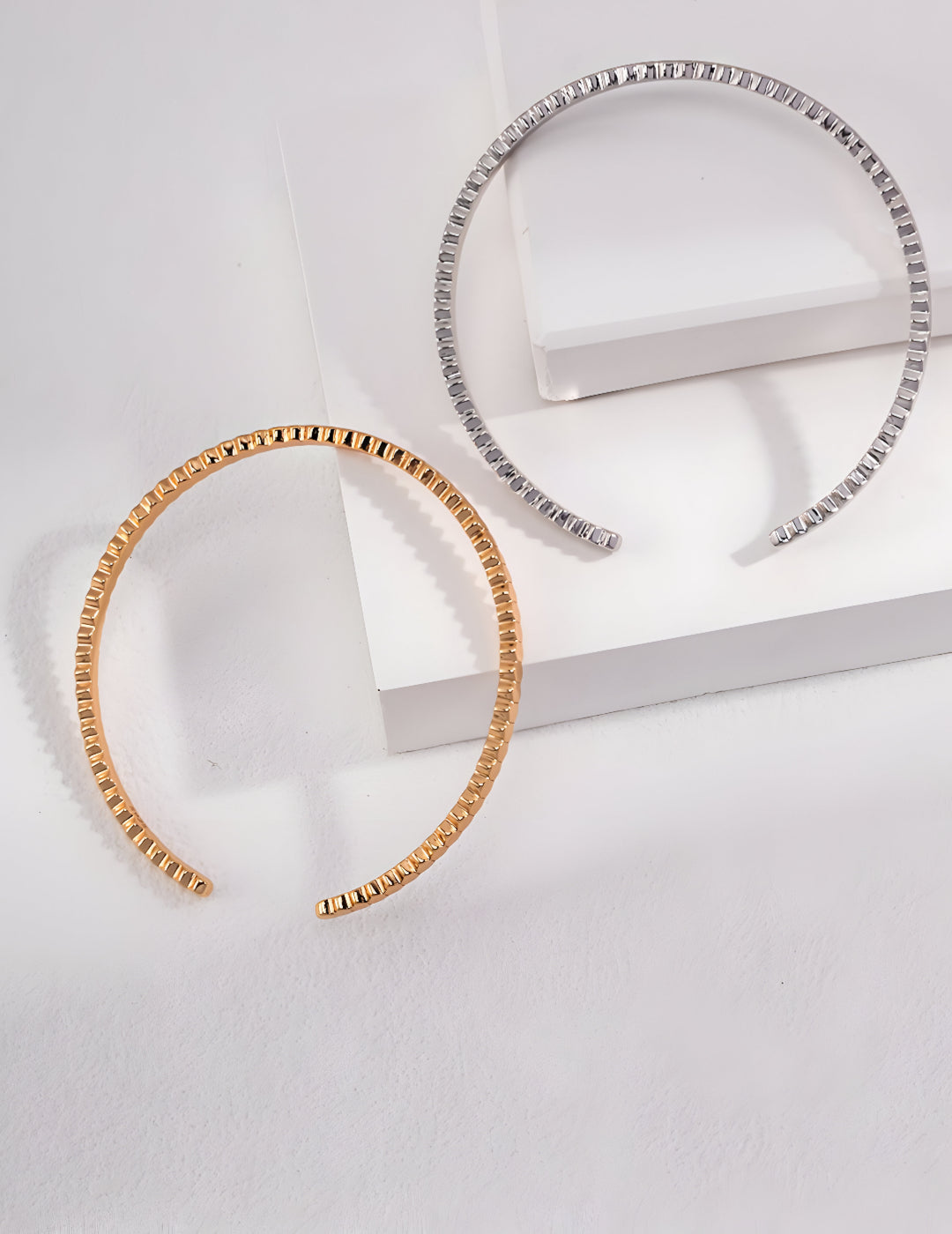 Embrace Contemporary Elegance - Cuff Bracelet - S925 Sterling Silver with 18K Gold Vermeil   - Define your contemporary style - Timeless design and radiant charm are perfect for any occasion