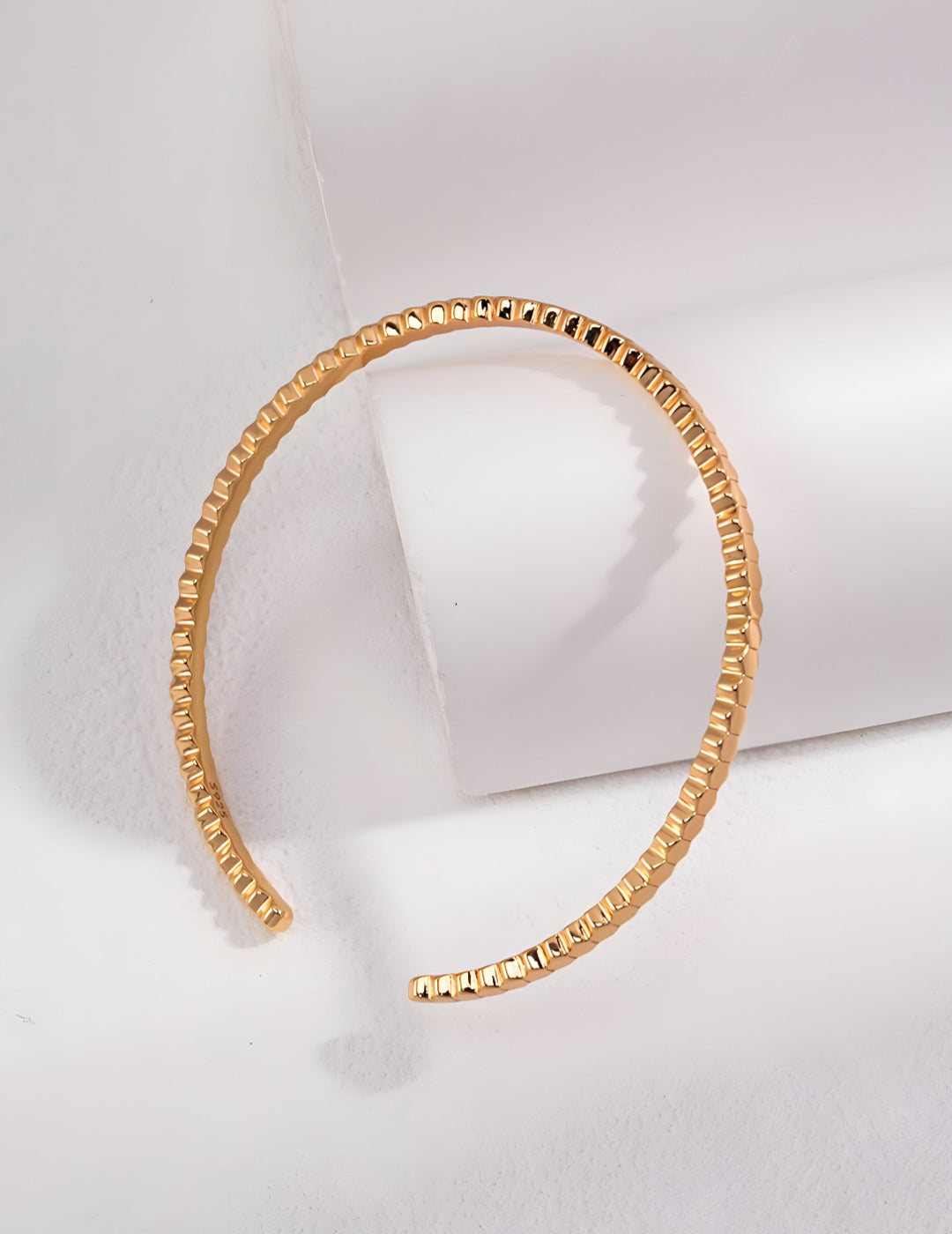 Embrace Contemporary Elegance - Cuff Bracelet - S925 Sterling Silver with 18K Gold Vermeil   - Define your contemporary style - Timeless design and radiant charm are perfect for any occasion