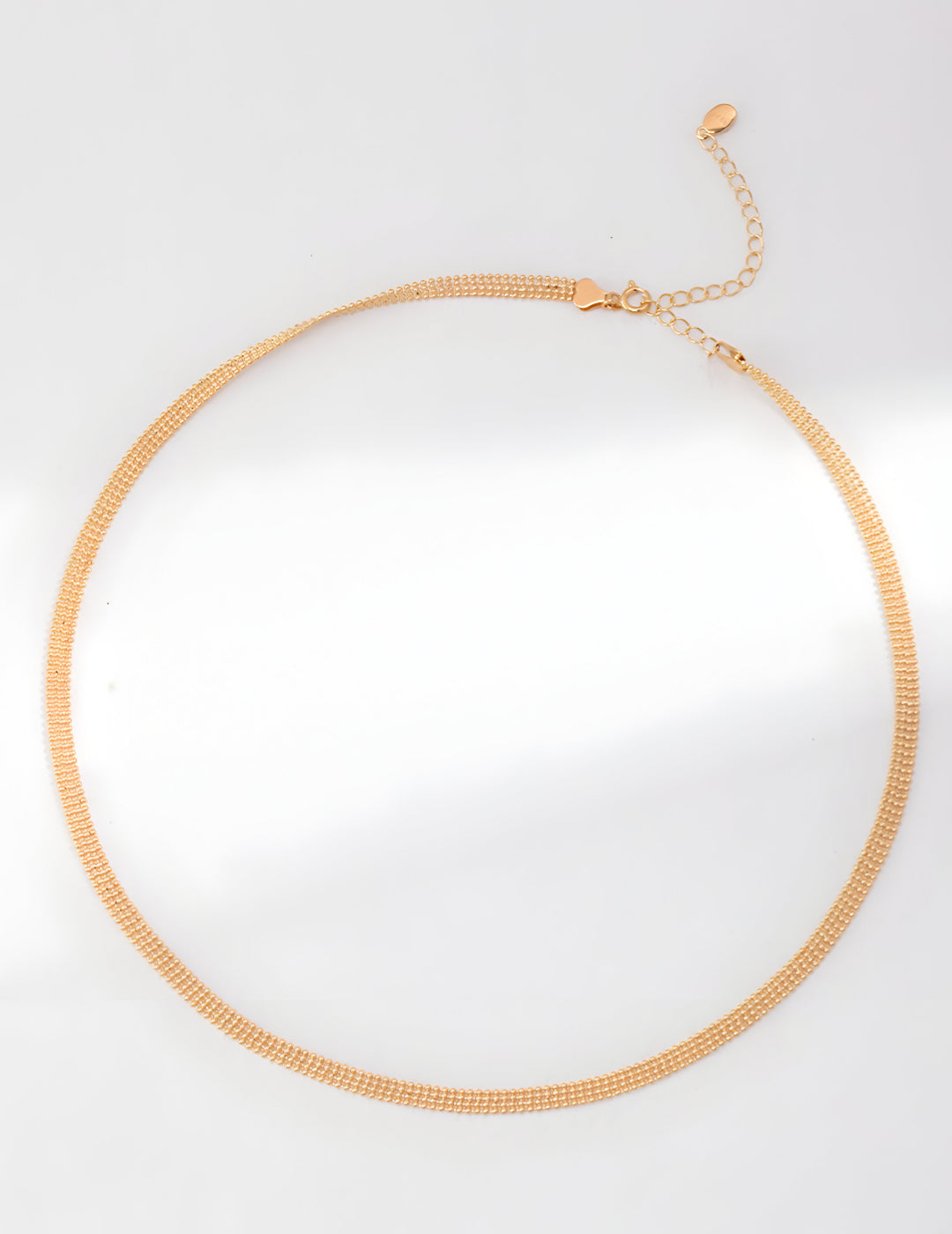 Timeless & Classic elegance adjustable necklace - S925 sterling pure silver - 18K Gold Vermeil