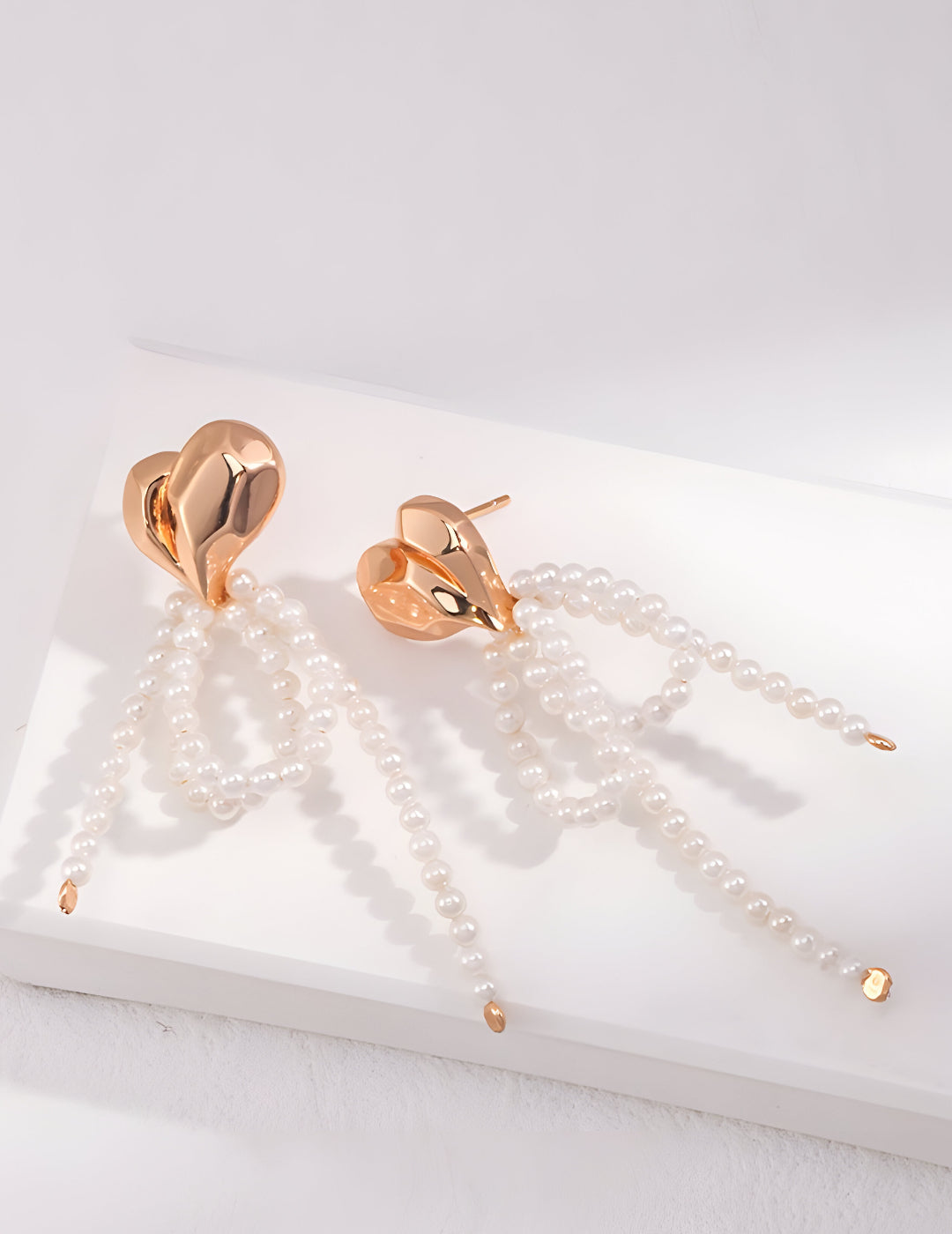 Allure of Pearl Luminance Earrings -  S925 Sterling Silver with 18K Gold Vermeil-  Lustrous and Lively Earrings