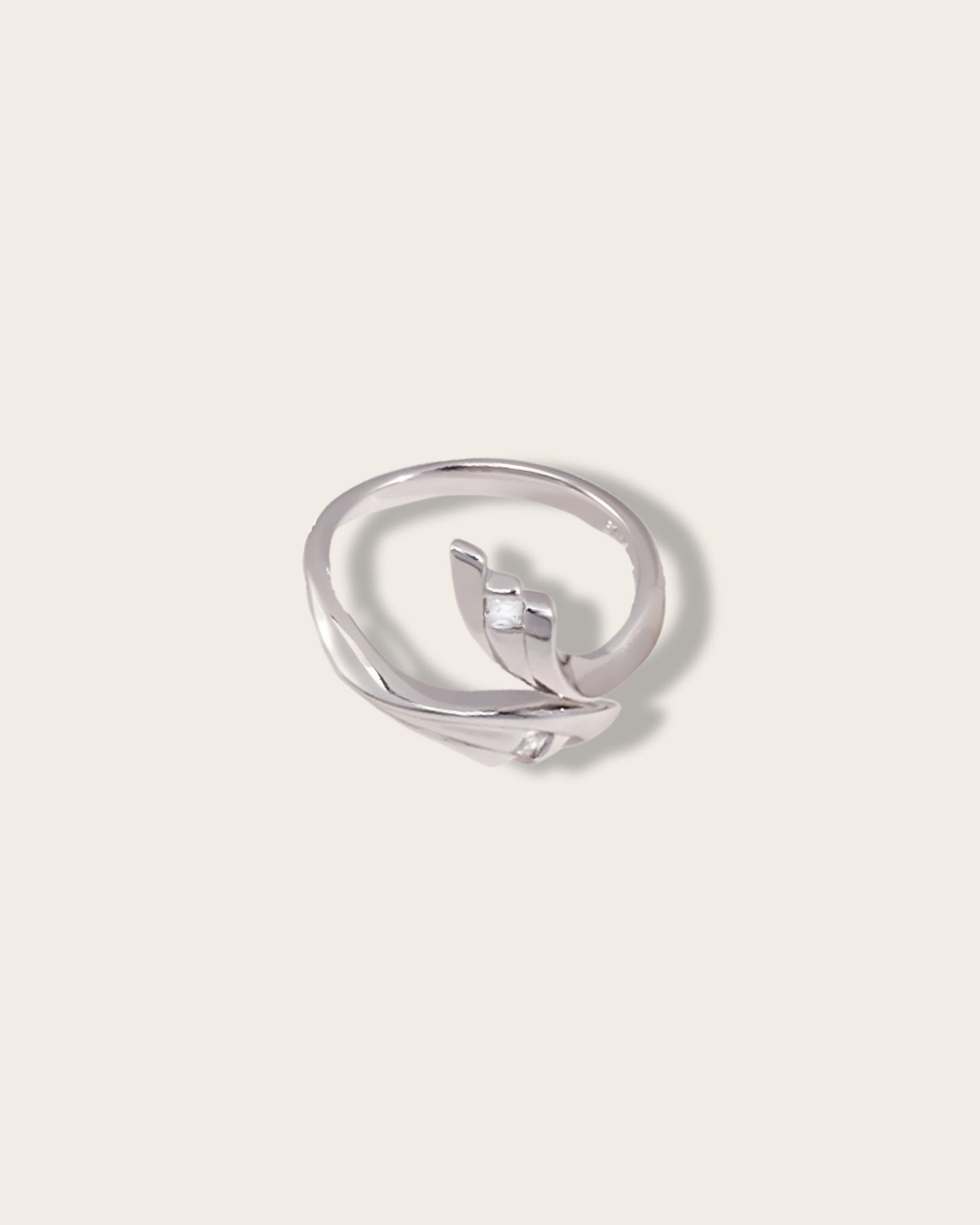  Interwoven Elegance Ring - Zircon Gold and Silver Ring - S925 Sterling Silver with 18K Gold Vermeil  Ring - a symbol of grace and ethereal beauty