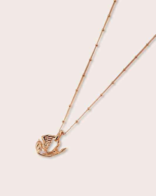 A captivating masterpiece inspired by the Mythical Bird - S925 Sterling Silver with 18K Gold Vermeil - Radiate elegance and embrace your inner strength